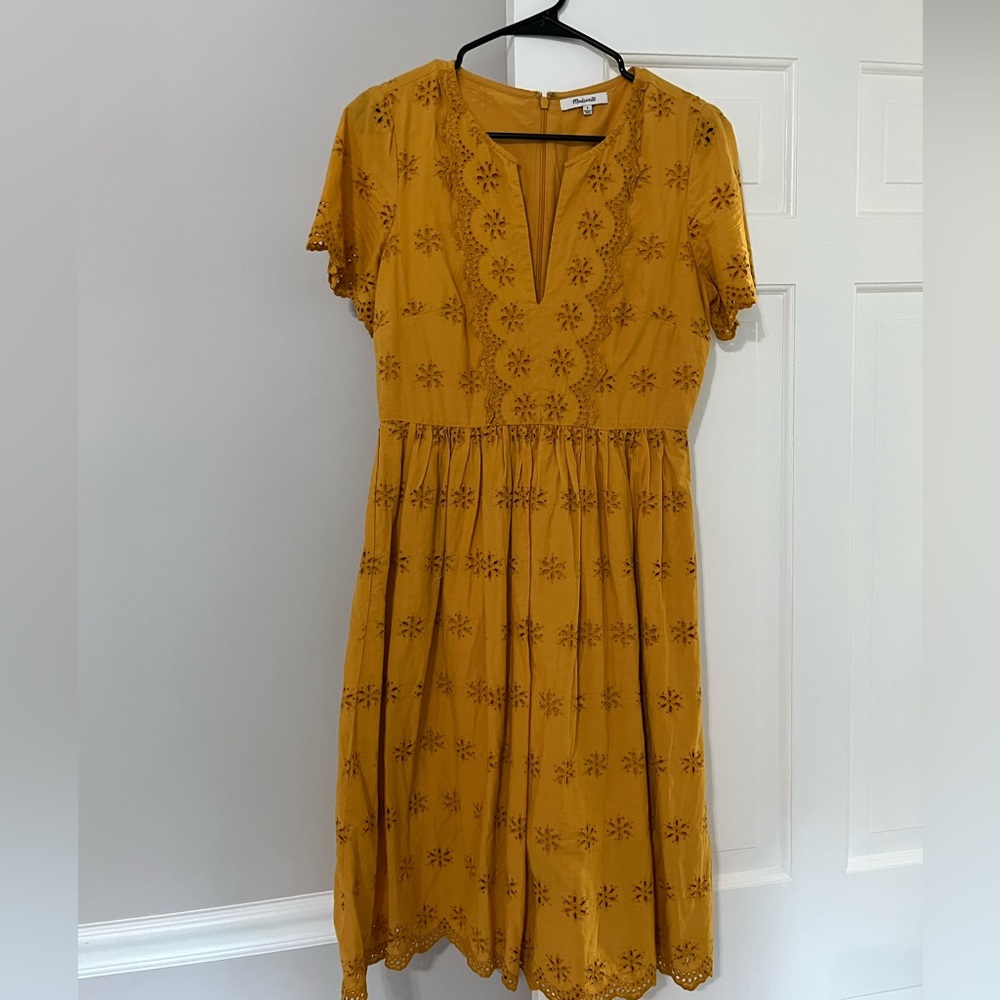 Goldenrod yellow Madewell summer dress size 4